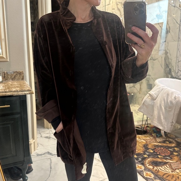 Dior Jackets & Blazers - Vintage Christian Dior | L | brown velvet plush Brown Velvet Shirt 100% Cotton